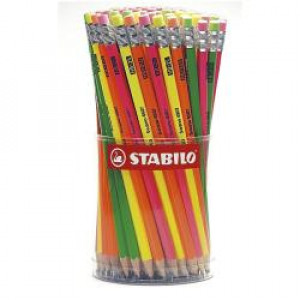 STABILO SWANO FLUO - MATITE IN GRAFITE GRAD.HB ESP.CON 96 MATITE ASS.
