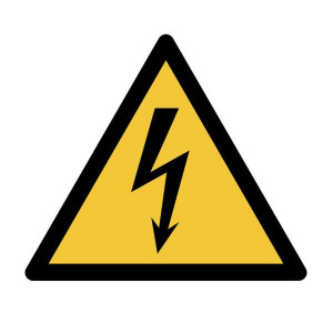CARTELLO AVVERTENZA ELETTRICITÀ - 200X176MM