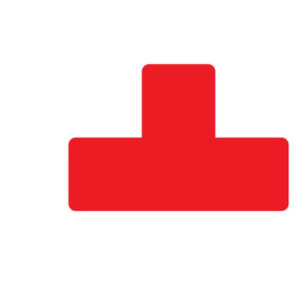 CF10 STICKER A T - 15X5 CM - ROSSO