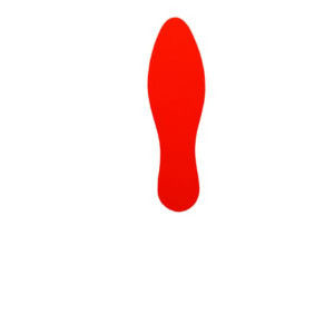CF10 PZ STICKER PAVIMENTI IMPRONTA - 28X8 4 CM - ROSSO