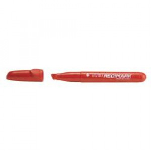Tratto Redimak rosso punta scalpello 7 0  tratto 4-6 5 mm  permanente a base d alcool  scrive su tutte le superfici (Conf. 12 pz)