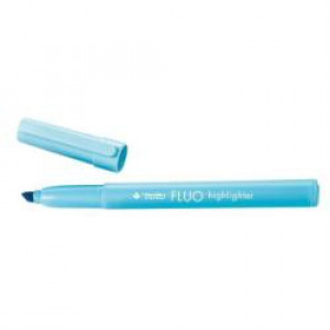 Tratto Fluo Highlighter azzurro p/scalpello 5 0 mm  tratto 1 0-5 0 mm  inchiostro universale a base d acqua (conf.12)