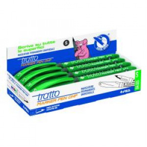 ASTUCCIO 8 PZ TRATTO CD MARK OHP VERDE P/SUPERFINE 0 8 MM  TRATTO 0 3  MM  PERMANENTE  PER TUTTE LE SUPERFICI (CD E DVD)