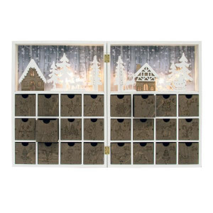 Calendario avvento legno