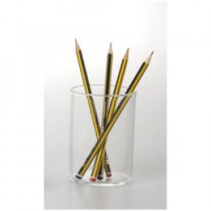 Bicchiere Portapenne Linea Mr Acrylic trasparente tondo - - 8-h11 cm