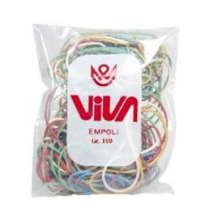 ELASTICI GIALLI ASSORTITI IN DIAMETRO E COLORE                        CONFEZIONE BUSTA DA 100 G.  10 BUSTE PER SACCHETTO