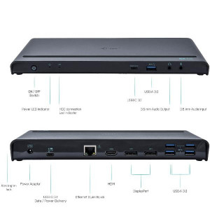 USB-C/USB3 3x 4K HDMI LAN 5xUSB3.0