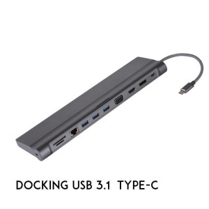 USB3.1 TYPE C TO 3*USB3.0+SD+RJ45+DP+HDMI