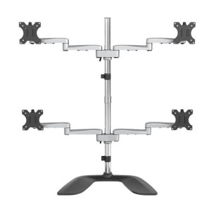 Supporto per Quattro Monitor - Braccio Articolato - Acciaio e Alluminio - Staffa con tezza Regolabile per Monitor fino a 32