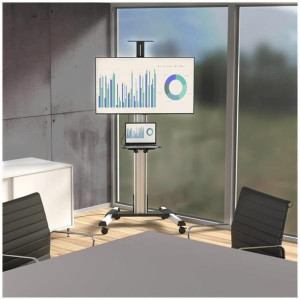 Carrello TV per Schermo da 32  a 70  - Regolazione Altezza One-Touch - Carrello Mobile per TV - VESA