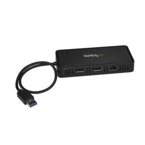 Mini Docking Station USB a Doppio DisplayPort per portatili - Dual 4K 60Hz - GbE - USB 3.0 - Mac   Windows (USBA2DPGB)