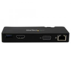 Docking Station mini per Laptop Universale USB 3.0 a doppia uscita con adattatori HDMI / VGA  e Gigabit Ethernet USB 3.0