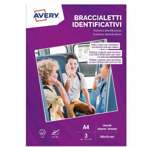 BRACCIALETTI IDENTIFICATIVI 265X18 - 3FF - 10 ETICHETTE PER FOGLIO