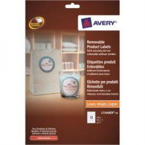 Etichette bianche rimovibili - stampanti Laser/Laser a colori/Inkjet - rotonde  60 - 20 ff
