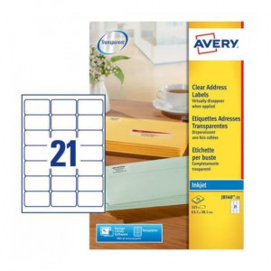ETICHETTE PER INDIRIZZI 63 5X38 1  - ETICHETTE X FOGLIO N 21  (25FF.) INKJET    (CONF.DA 525 ETICHETTE)