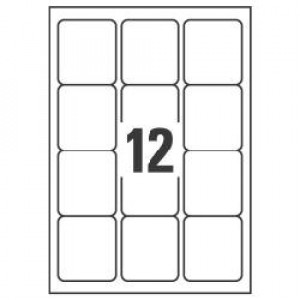 ETICHETTE PER INDIRIZZI 63 5X72- ETICHETTE X FOGLIO N 12  (100FF.)    LASER (L LC I) (CONF.DA 1200 ETICHETTE)