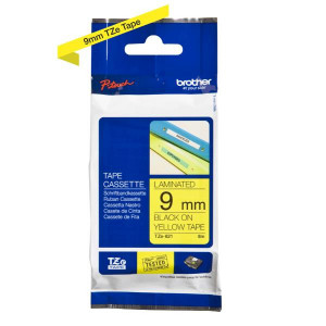 NASTRO LAMINATO DA 9 MM (8 M) NERO/GIALLO