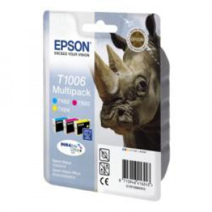 MULTIPACK T1006  CONTENENTE N.3 CARTUCCE INCHIOSTRO   CIANO(T100240)  MAGENTA(T100340)  GIALLO(T100440)  STYLUS OFFICE BX600FW  STYLUS
