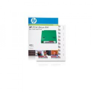 Confezione di etichette per codici a barre HP Ultrium 4 RW.
