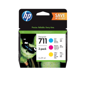 HP 711 28ml CMY Ink Crtg 3-Pack