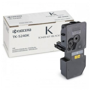 TONER NERO TK-5240C PER ECOSYS P5026CDN/CDW / ECOSYS M5526CDN/CDW - CAPACITA 3000 PAGINE IN FORMATO A4 (ISO/IEC 19798)