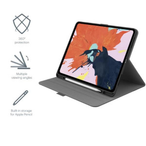 TekView custodia con porta Apple pencil per iPad 109    Pro 11   (2021/2020/2018)   Grigio/Nero