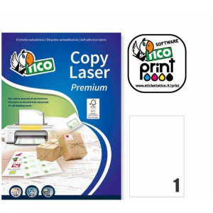 Etichette bianche senza margini - Laser/Laser a colori/Inkjet/Copiatrici - 210x297 - 100 ff