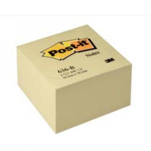 CONFEZIONE DA 1 CUBO DA 450 FOGLI COLORE GIALLO  DIM. 76 X 76 MM .