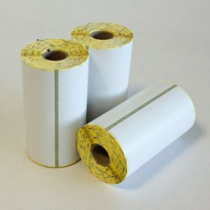 LABEL, POLYPROPYLENE, 50.8X25.4MM; DIRECT THERMAL, POLYPRO 4000D,     PERMANENT ADHESIVE, 19MM CORE, PERFORATION AND BLACK MARK